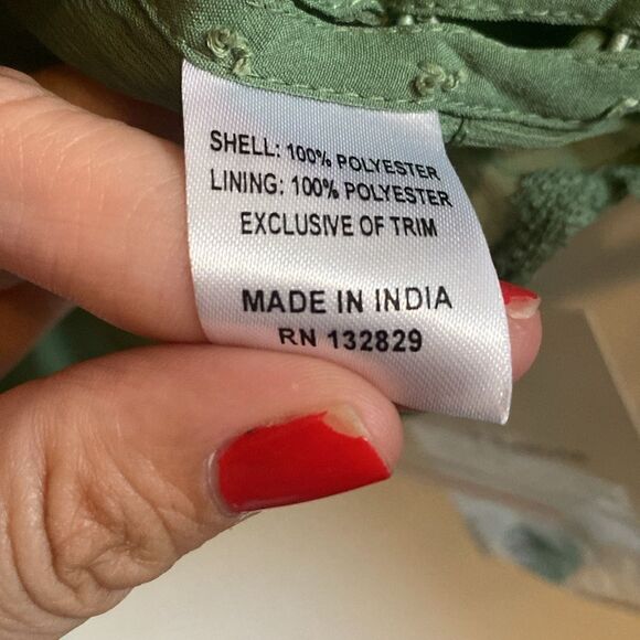 NWT REVOLVE Tularosa Ethereal Sage Mint Green Kaia Ruffle Sheer Top Blouse - Picture 14 of 17